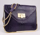 Chloe Sally Shoulder Bags Snake Veins Leather Purple 508914 508914