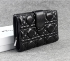 Dior Bi-Fold Wallet Sheepskin Leather DS023 Black DS023