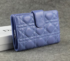 Dior Bi-Fold Wallet Sheepskin Leather DS023 Lightpurple DS023
