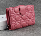 Dior Bi-Fold Wallet Sheepskin Leather DS023 Pink DS023