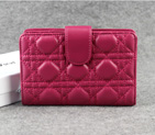 Dior Bi-Fold Wallet Sheepskin Leather DS023 Rose DS023