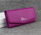 Dior Cowhide Leather Long Leather Wallet 1056 Rose 1056