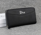 Dior Cowhide Leather Long Leather Wallet 1057 Black 1057