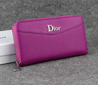 Dior Cowhide Leather Long Leather Wallet 1057 Rose 1057