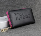Dior Cowhide Leather Long Leather Wallet with Embossed 1098 Black 1098