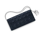 Dior Evening pouch in Bleu Nuit iridescent nubuck calfskin M1922PVUC M538