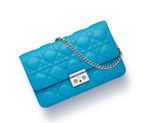 Dior Large Promenade pouch in Bleu Electrique lambskin S0257PGAI M27B