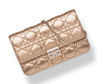 Dior Large Promenade pouch in metallic gold-tone lambskin S0257OAGM M00J