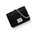Dior Mini Promenade pouch in black lambskin S0252PGAI M900