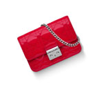 Dior Mini Promenade pouch in patent iridescent red calfskin S0252PVPQ M06R