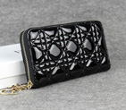 Dior Patent Leather Long Leather Wallet 1098 Black 1098