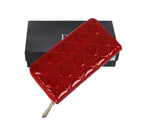 Dior Patent Leather Long Leather Wallet 31101 Red 31101