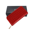 Dior Patent Leather Long Leather Wallet 31103 Red 31103