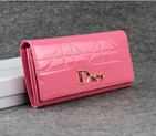 Dior Patent Leather Long Leather Wallet 5192 Pink 5192