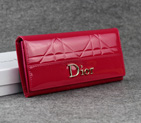 Dior Patent Leather Long Leather Wallet 5192 Red 5192