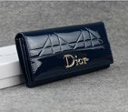Dior Patent Leather Long Leather Wallet 5192 Royalblue 5192