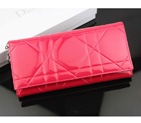 Dior Patent Leather Long Leather Wallet 950 Red 950