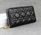 Dior Sheepskin Leather Long Leather Wallet 1098 Black 1098