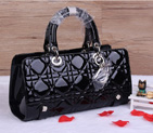 Dior tote bag D8047 in Black Patent Leather D8047