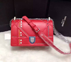 Diorama flap bag in Red Original Leather D0422