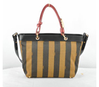 Fendi Pequin Small Shoulder Bag 8BN241 Black F2562