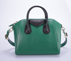 Givenchy Antigona Bag Claf Leather Green and Black G028
