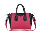 Givenchy mini Antigona Bag Smooth Leather 6360 Rose Red and Black 6360