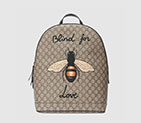 Gucci Bee print GG Supreme backpack 419584 9HYAT 8666 419584