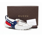 Gucci Classic shoes 2013 in white with blue 23416