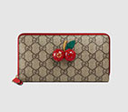 Gucci GG Supreme zip around wallet with cherries 476049 K9GXT 8694 476049