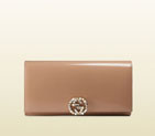Gucci GG sparkling polished leather continental wallet 369670
