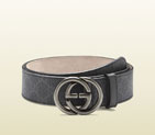 Gucci GG supreme canvas belt with interlocking G buckle 295777 KGDHR 1078 295777