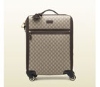 Gucci GG supreme canvas four wheel carry-on suitcase 293909