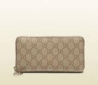 Gucci GG supreme canvas zip around wallet 307982