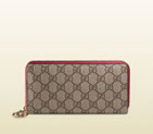 Gucci GG supreme canvas zip around wallet 307982
