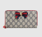 Gucci Grosgrain GG Supreme zip around wallet 435293 K2LOG 4069 435293