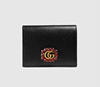 Gucci Leather card case with Double G and crystals 499783 CWGHT 8230 499783