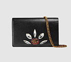 Gucci Leather mini chain bag with Double G and crystals 499782 CWGIT 8238 499782