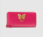 Gucci Leather zip around wallet with butterfly 499363 CAOGT 5661 499363