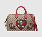 Gucci Limited Edition GG Supreme top handle bag with embroideries 409527 K8KCG 9789 409527