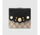 Gucci Peony GG Supreme french flap wallet 431480 KHNKT 9769 431480