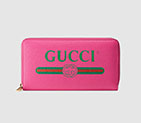 Gucci Print leather zip around wallet 496317 0GCAT 8840 496317