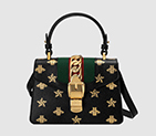 Gucci Sylvie Bee Star mini leather bag 470270 DJ2SG 8571 470270