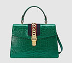 Gucci Sylvie crocodile top handle bag 431665 EV4CG 3160 431665