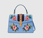 Gucci Sylvie embroidered leather top handle bag 431665 CVLZG 4374 431665