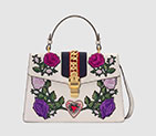 Gucci Sylvie embroidered medium top handle bag 431665 D4ZRG 8406 431665