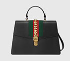 Gucci Sylvie leather maxi top handle bag 477631 CVL1G 1060 477631