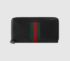 Gucci Web leather zip around wallet 408831 CVL1N 1060 408831
