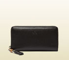 Gucci bamboo tassel leather zip around wallet 307984