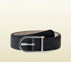 Gucci belt with plain buckle and braided detail 245868 AF60N 1000 245868